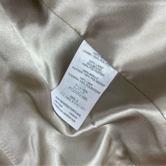 J.Crew Blazer Regent Wool Houndstooth Tan Jewel Jacket Sz 0 - Picture 10 of 10